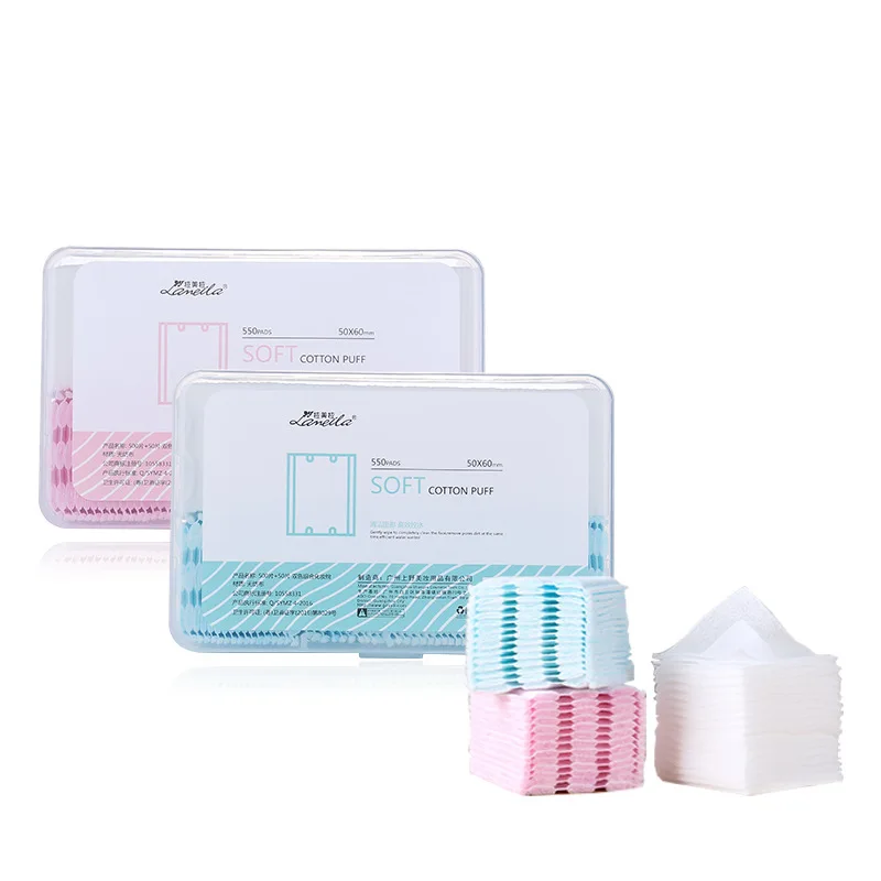 

Хлопок слоеного лица салфетки для ногтей для удаления Очищающая нетканый материал толстый, 50 шт в наборе, носки из тонкого хлопка 500 шт B242