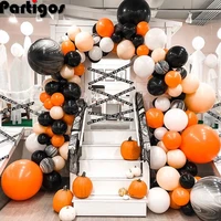 halloween balloons garland kit decor diy balloon arch kit big black orange latex balloons for halloween party home decoration