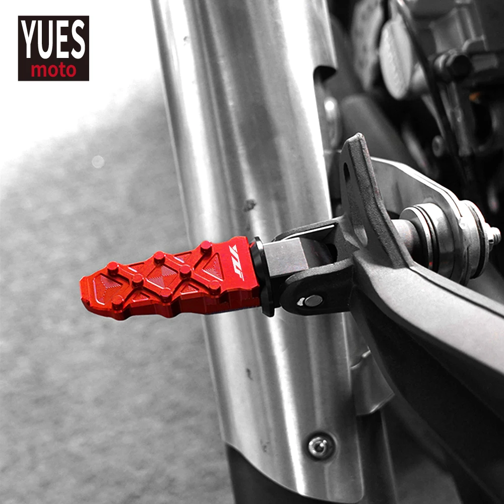 

Motorcycle Accessories Aluminum Rear Foot Pegs Rests Passenger Footrests for Yamaha YZF R3 R25 R6 R1 Universal