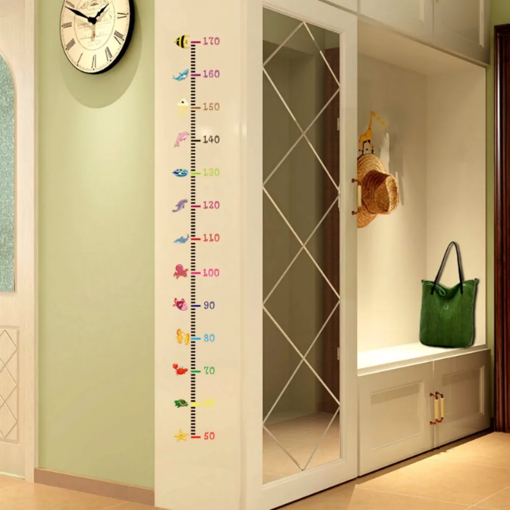 Милый рисунок ребенка рост Рост таблица измерения стены стикер художественные
