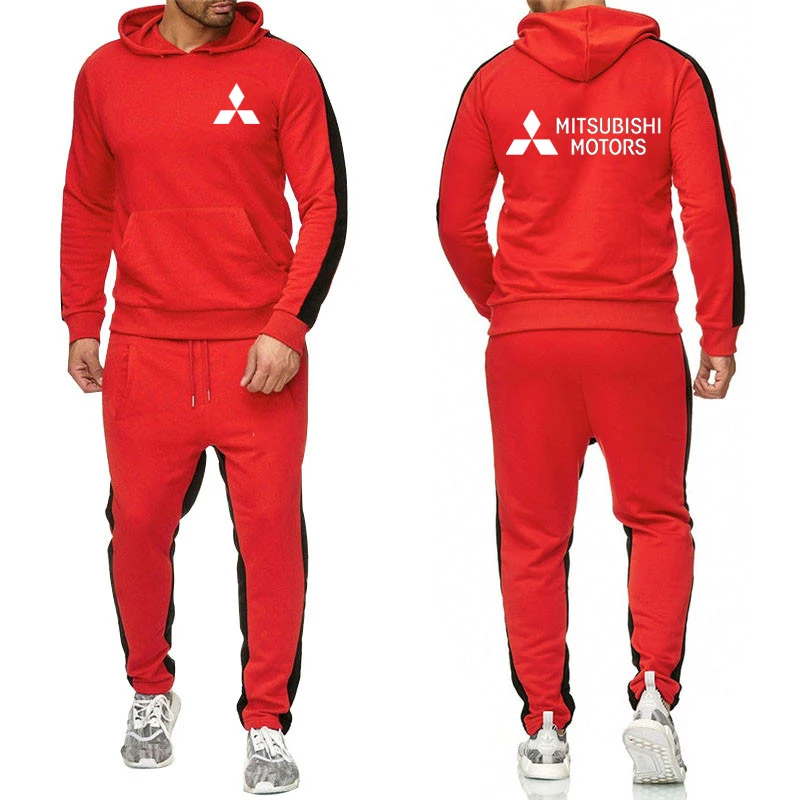 

Men's Solid Color Fashion Striped Pullover And Foot Pants Two-Piece Men's Spring And Autumn Jogging Tracksuit Set