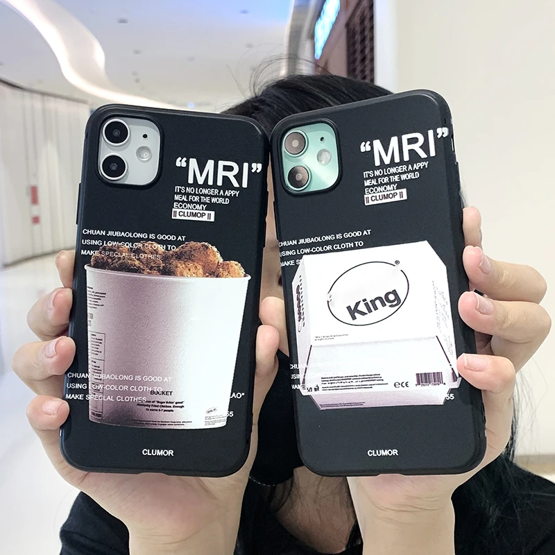 Картофеля фри гамбургер чехол для iPhone 11 Pro Max X Xs 8 7 6 6S Plus 5 5S SE Мягкий силиконовый на