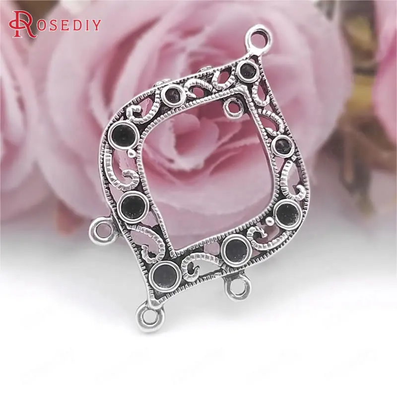 

(C137)20 шт. 40x26 мм Античные Серебряные серьги из цинкового сплава соединительные Подвески «сделай сам» Ювелирная фурнитура Аксессуары Оптовая...