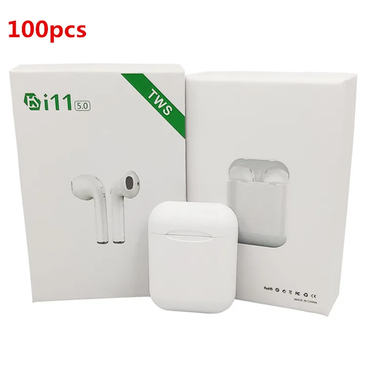 i11 Headset 100pcs 100 шт./лот i11 TWS Bluetooth 5,0 беспроводные наушники мини наушники с микрофоном для iPhone 7 samsung S6 S8 Xiaomi - Цвет: i11 Headset 100pcs