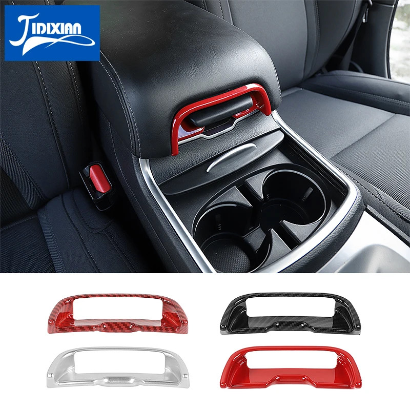 

JIDIXIAN Car Center Console Armrest Box Switch Button Decoration Cover Stickers for Dodge Charger 2011-2020 Interior Accessories