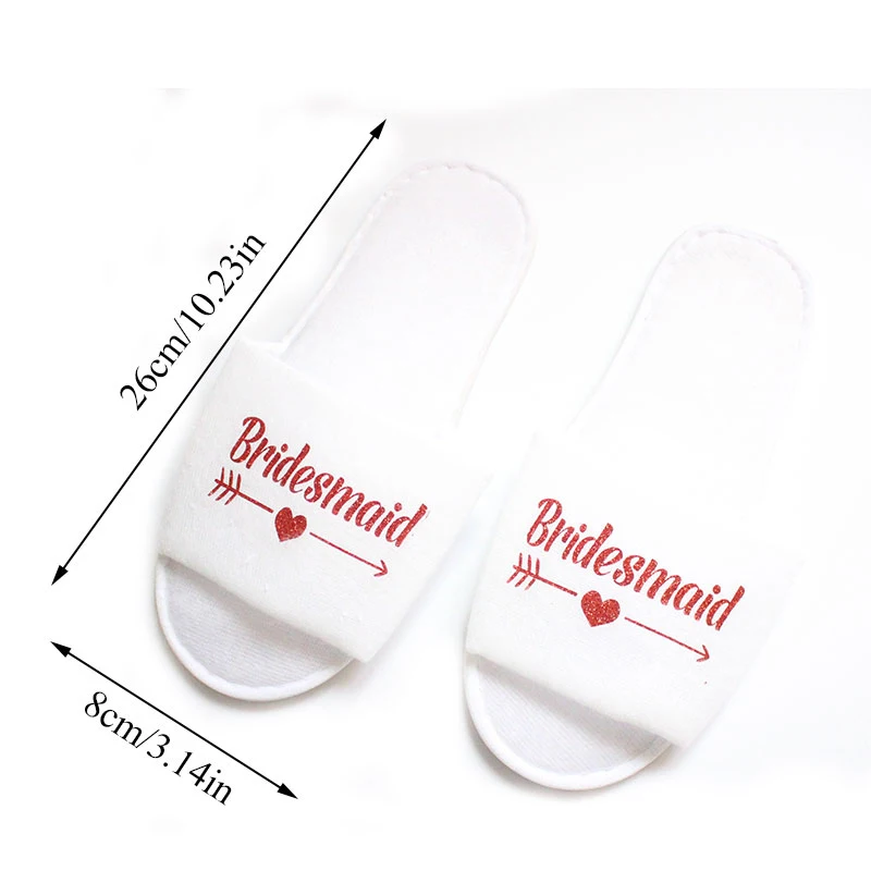 

1 Pair Team Bride Slippers For Bachelorette Party Supplies Bridal Shower Photo Props DIY Wedding Decoration Bridesmaid