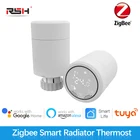 Умный привод радиатора RSH Tuya ZigBee, программируемый термостатический клапан, контроль температуры, голосовое управление через Google