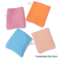 1pc 4 colorsreusable makeup remover glove microfiber face cleaning glove towel soft face cleaner pads facial random