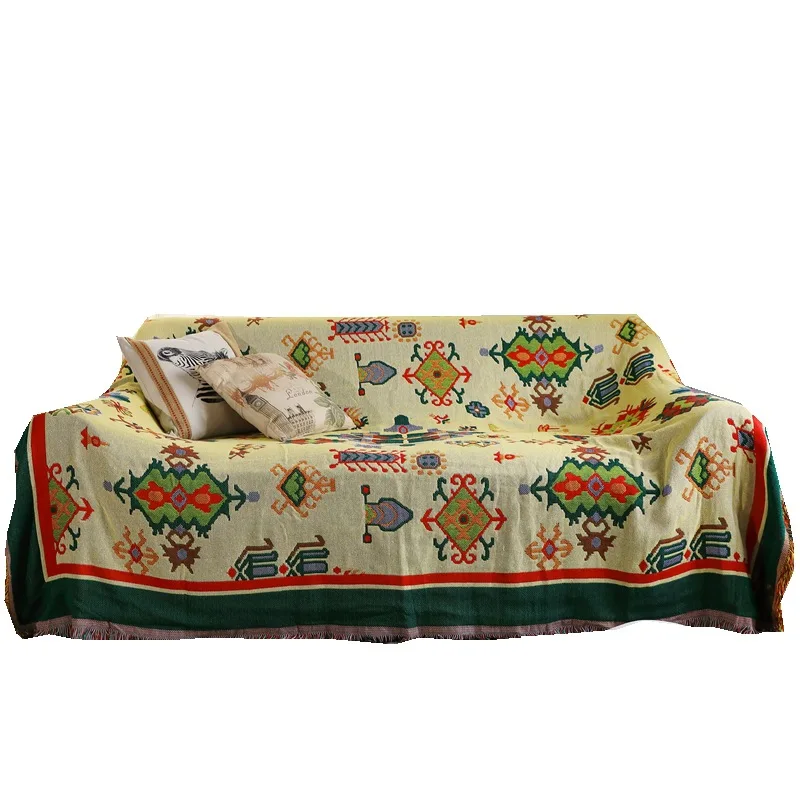 

Blanket Ethnic style jacquard knitted double-sided blanket sofa blanket decoration leisure bed sofa cover inn tapestries