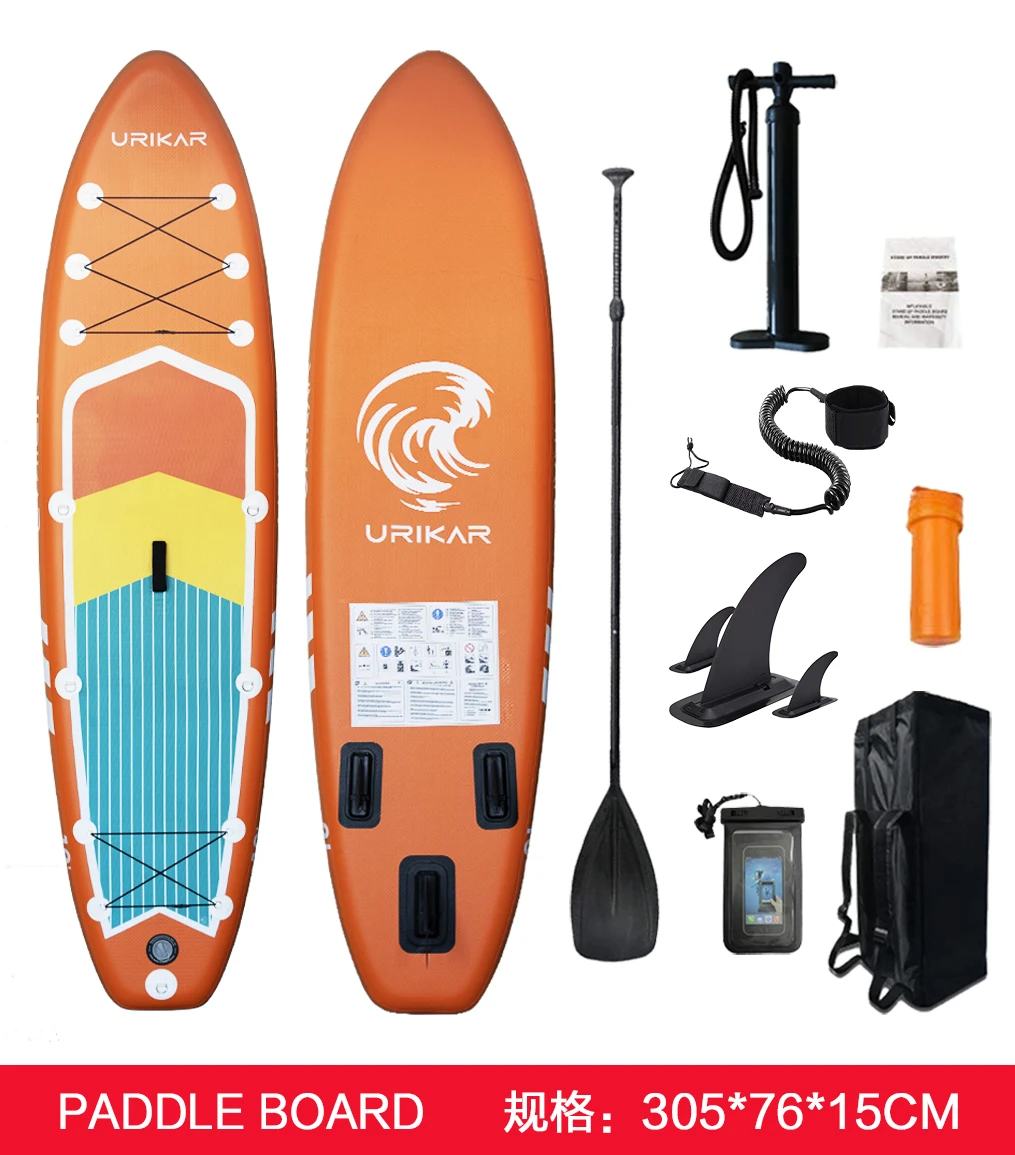 

RU UR inflatable SUP BOARD STAND UP PADDLE Surf with Backpack,leash,pump,waterproof bag