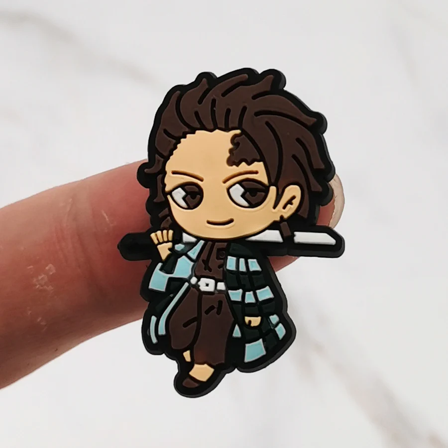 Single Sale 1pcs Japanese Anime PVC Shoe Charms Shoe Accessories Shoe Buckle Diy Wristbands Decorations For Kids Gift Croc Jibz