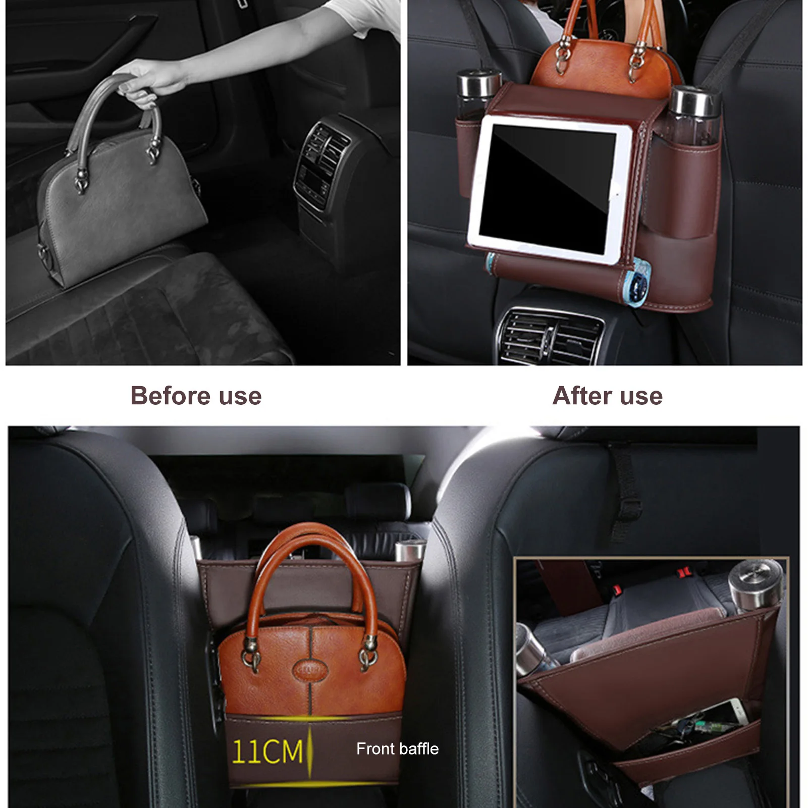 

Car Net Pocket Handbag Holder Organizer Seat Side Storage Mesh Net Bag For Packaging Car Organizer Storage Bag