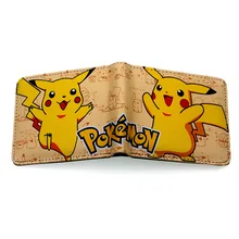 กระเป๋าสตางค์โปเกมอน Pikachu กระเป๋าแฟชั่นผู้ชายกระเป๋าสตางค์กระเป๋าสตางค์ผู้หญิงสั้นกระเป๋...