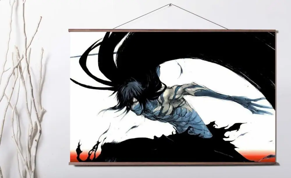 

Финальная форма аниме отбеливатель ICHIGO, художественный холст, плакат, украшение, рисование с твердым деревом, висячий свиток