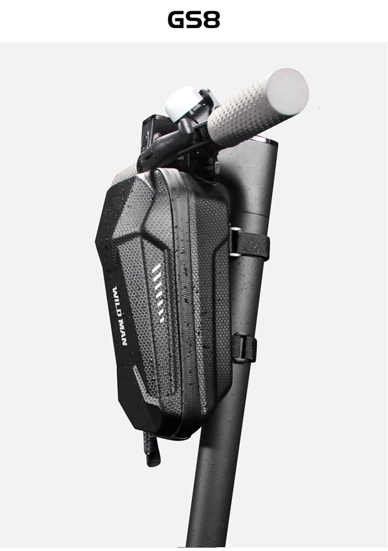 WILD MAN Rainproof Multifunctional Folding Bike Bag Bicycle Handlebar Bag Panniers EVA Hard Shell Front Cycling Bag Accessories