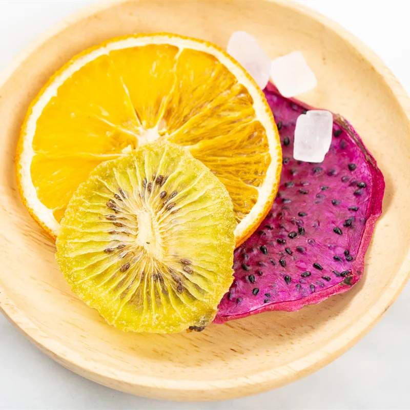 Комбинированный фруктовый чай ручной работы кусочек разноцветный и сухой для