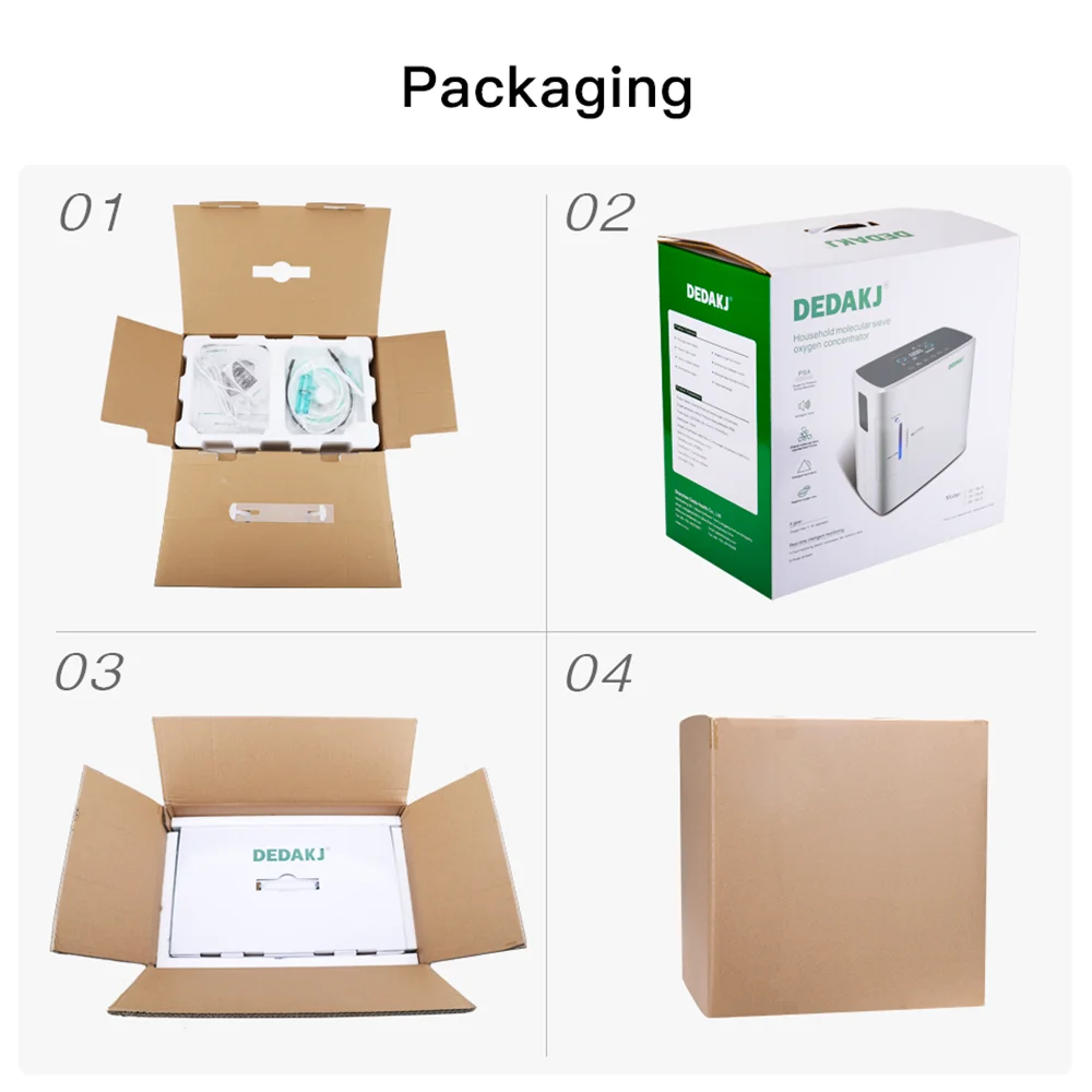 

DEDAKJ DE-1S Home Care Portable Oxygen Concentrator Low Operation Noise Oxygene Machine 93% High Concentration Oxygen Generator