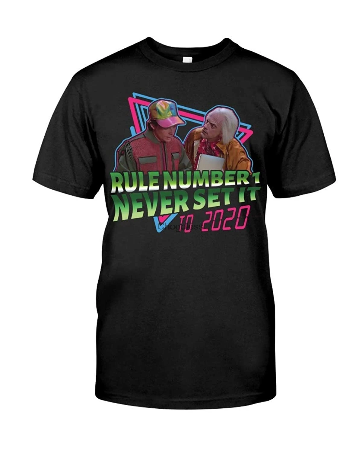 

Back to Rude Number 1 Never Set It to 2020 The Future Science Fiction Movie Funny Meme T-Shirt Gift