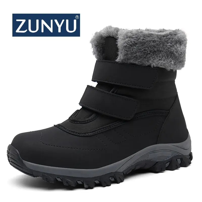 ZUNYU/Новинка водонепроницаемые зимние ботинки коллекция 2019 года теплые плюшевые