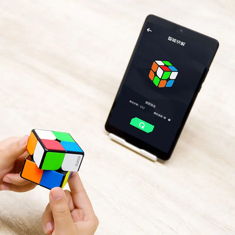 Giiker 2x2x2 Магнитный магический куб i2 Smart Upgrade Super 2x2 AI Bluetooth подключение приложение интеллектуальная Скорость Куб пазл игрушки