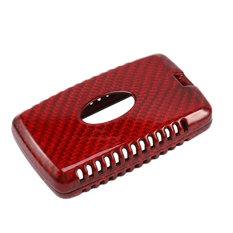 

Red Real Carbon Fiber Case Remote Fob Key Cover Fit for LAND RANGE ROVER New 2018-19 Smart Key Fob Remote