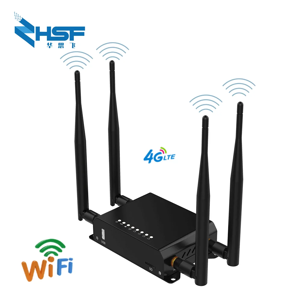 HUASIFEI CAT4 CAT6 4G LTE маршрутизатор Lan порт беспроводной CPE 300 Мбит/с высокоскоростной