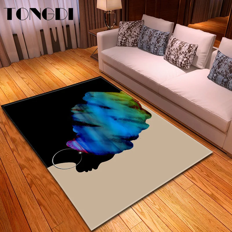 TONGDI современный ковер с нескользящей подошвой элегантный художественный коврик