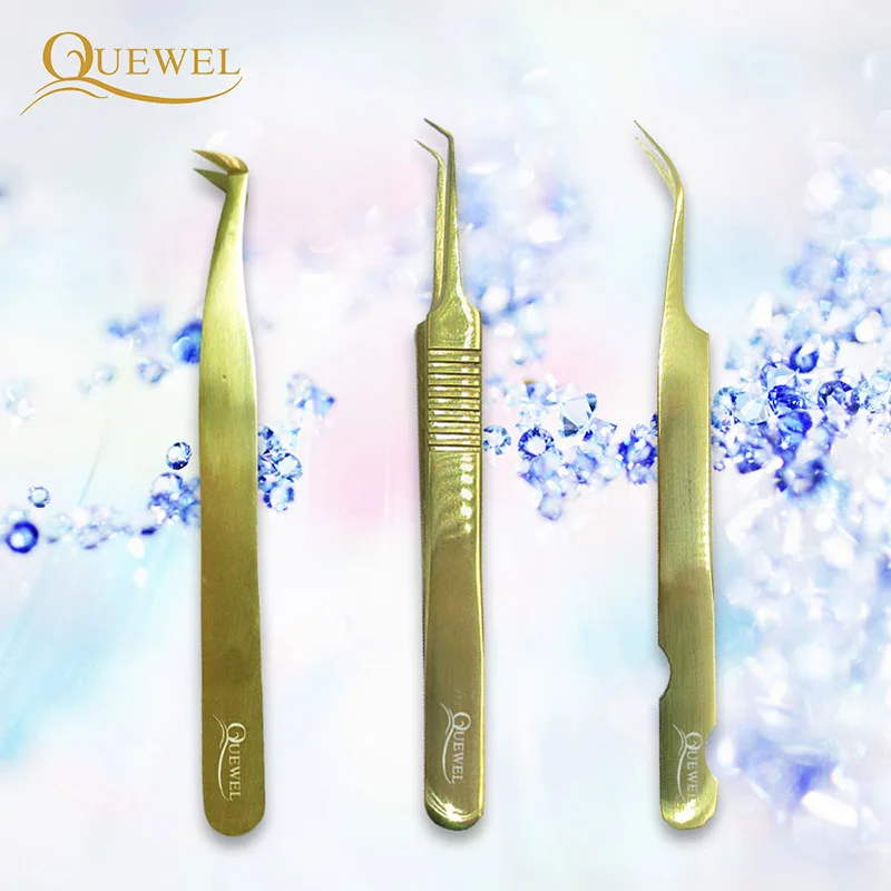 Щипцы Quewel для наращивания ресниц точные пинцеты из нержавеющей стали объема
