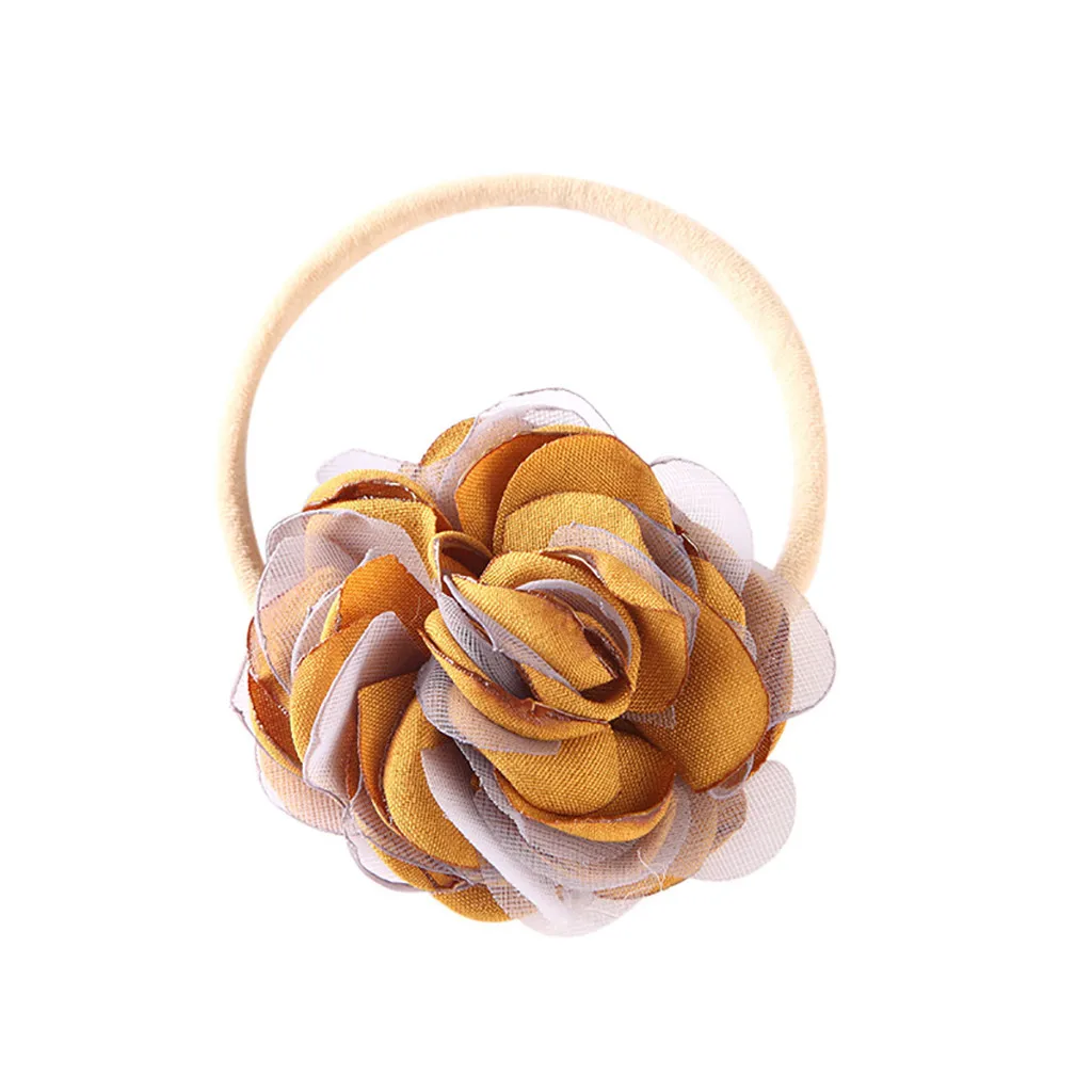 Цветочная эластичная повязка на голову тюрбан обертывания Детские нейлоновые