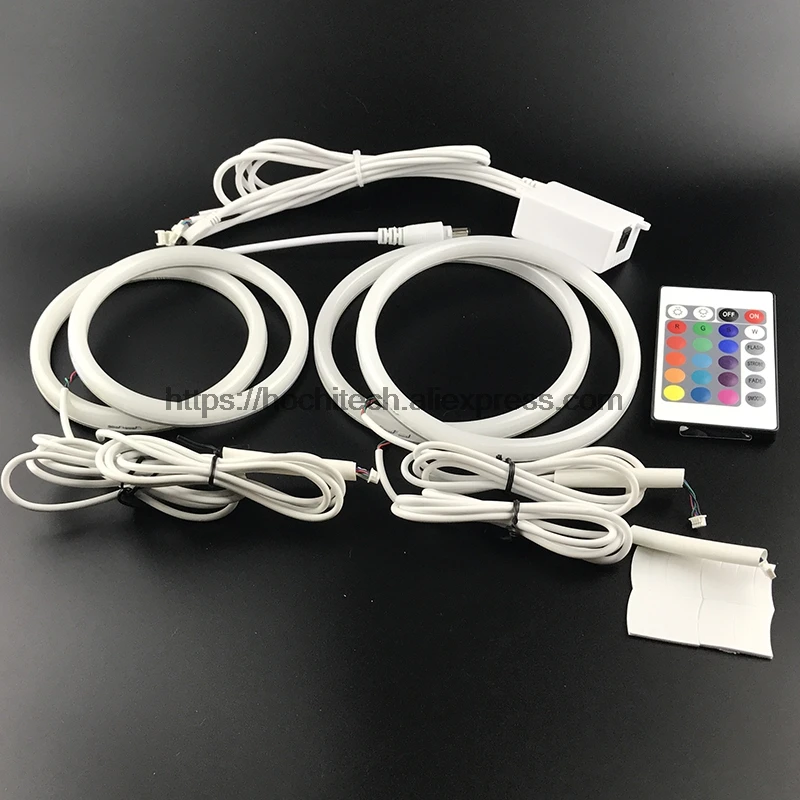 HochiTech 5050 SMD хлопковые разноцветные RGB комплект светодиодов «глаза ангела» с пультом дистанционного управления для Lada Priora ВАЗ 2170 2171 2172 автостайлинг HochiTech 5050 SMD хлопковые разноцветные RGB комплект светодиодов «глаза ангела» с пультом дистанционного управления для Lada Priora ВАЗ 2170 2171 2172 автостайлинг