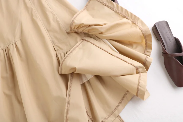 

Summer Irregular Side Slit Solid Color Long Skirt Women'S Elegant Ruffled Long Skirt Autumn High Waist Thin Skirt 2020