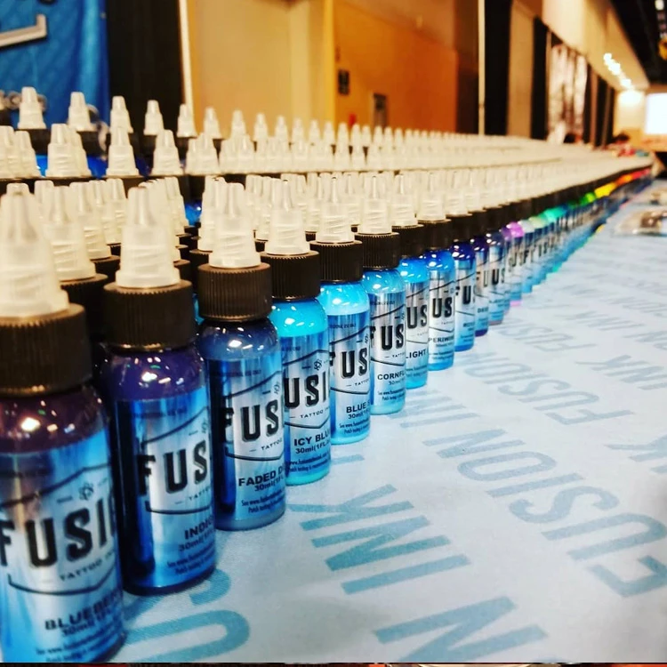 2020 nueva tinta de tatuaje FUSION 16 цветов Набор 1 унции 30 мл/botella para pigmento набор maquillaje 3D belleza