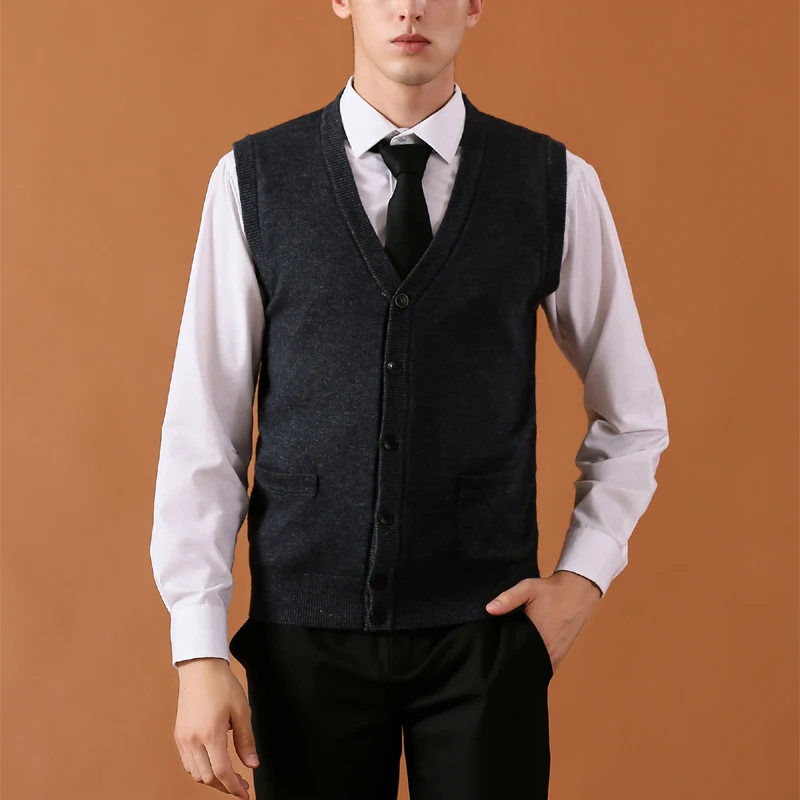 Жилет мужской высокого качества на осень и весну деловые свитера жилеты