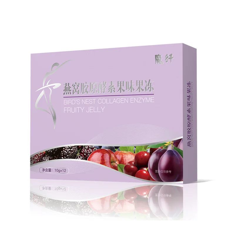 

Magic Fiber Bird's Nest Collagen Enzyme Fruit Jelly Sindh Prebiotics Enzymes Strawberry Gel 720 Packaging 180 Ci Fu Tang Cfda