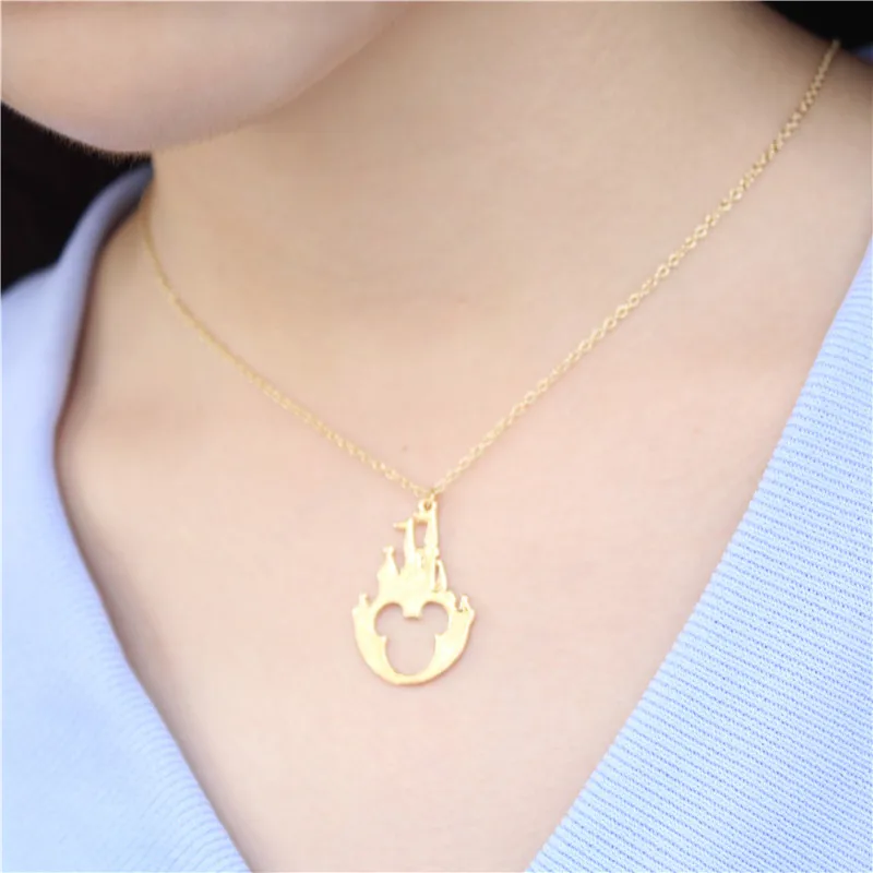 Сказочный замок колье с Микки мультяшное здание животное персонаж Мики мышка уши