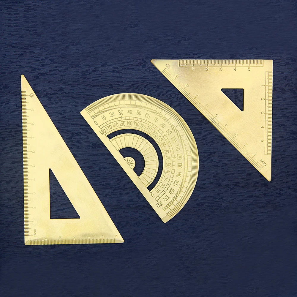 Высококачественная латунная треугольная линейка Виноградная книга медная