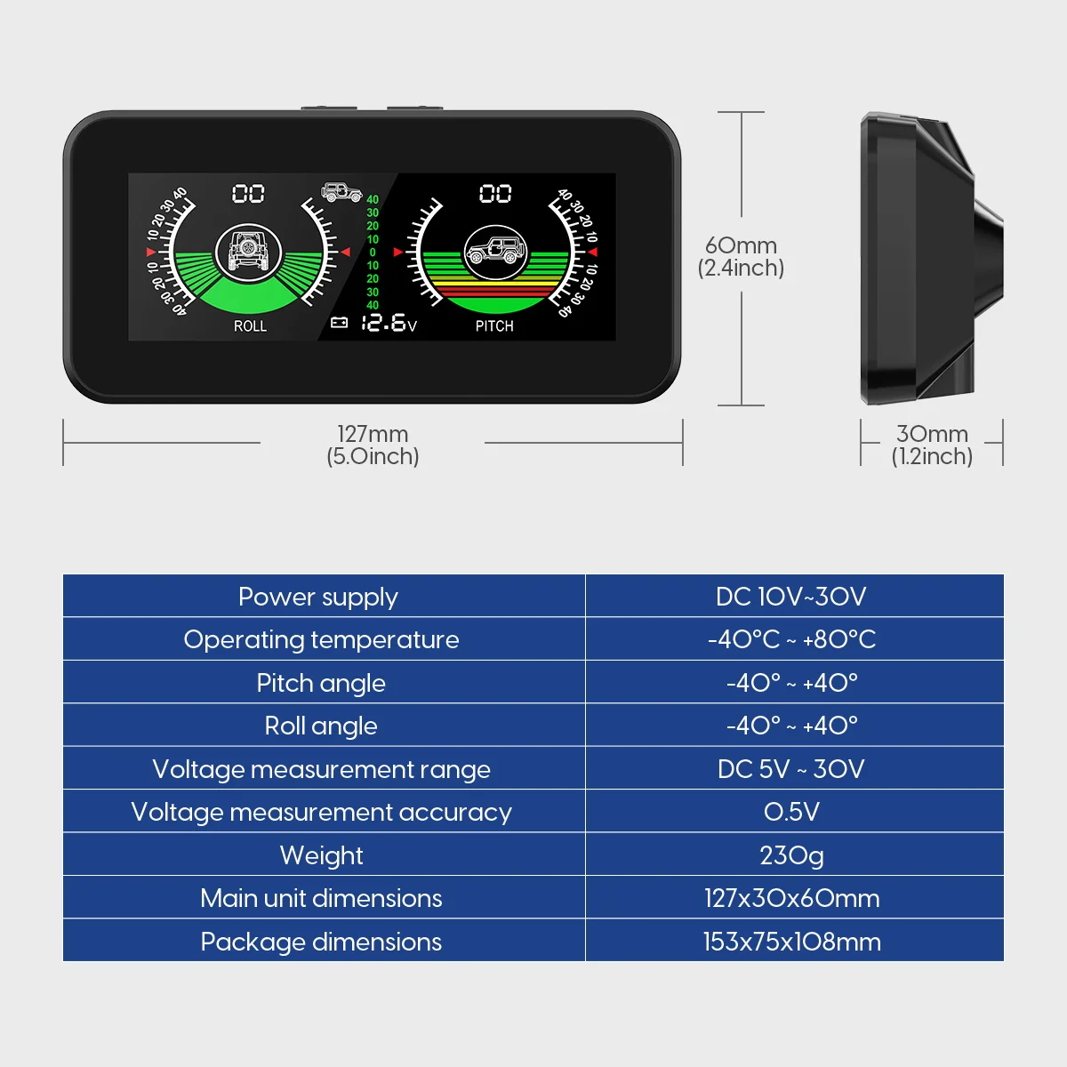 Автомобильный компас MRCARTOOL M50 наклонный угловой транспортир Инклинометр HUD