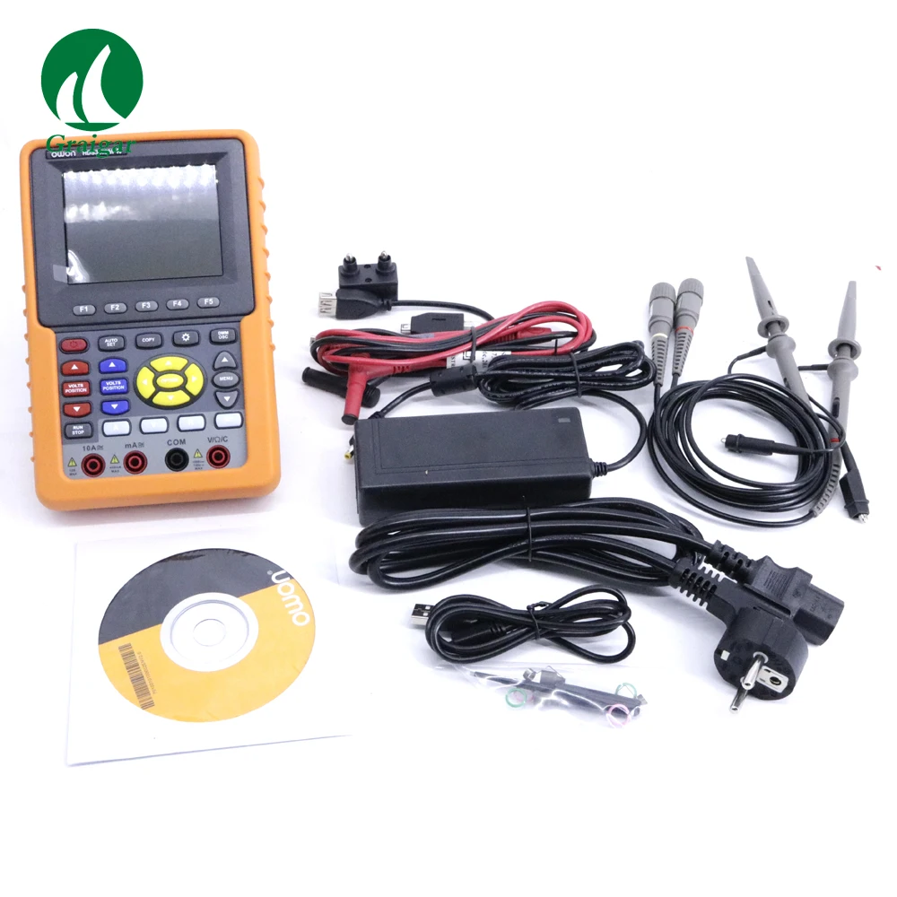 

OWON HDS3102M-N Digital Handheld Oscilloscope 100MHz 1GS/s 2 Channels 20 Group Automatic Measurement Options