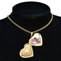 355cm heart shaped friend photo picture frame locket pendant choker necklace romantic fashion jewelry gift dropshipping