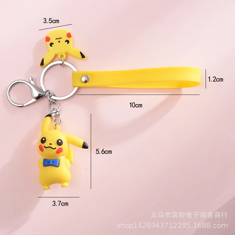 Брелок для ключей с покемоном Пикачу милый мультяшный персонаж аниме школьная