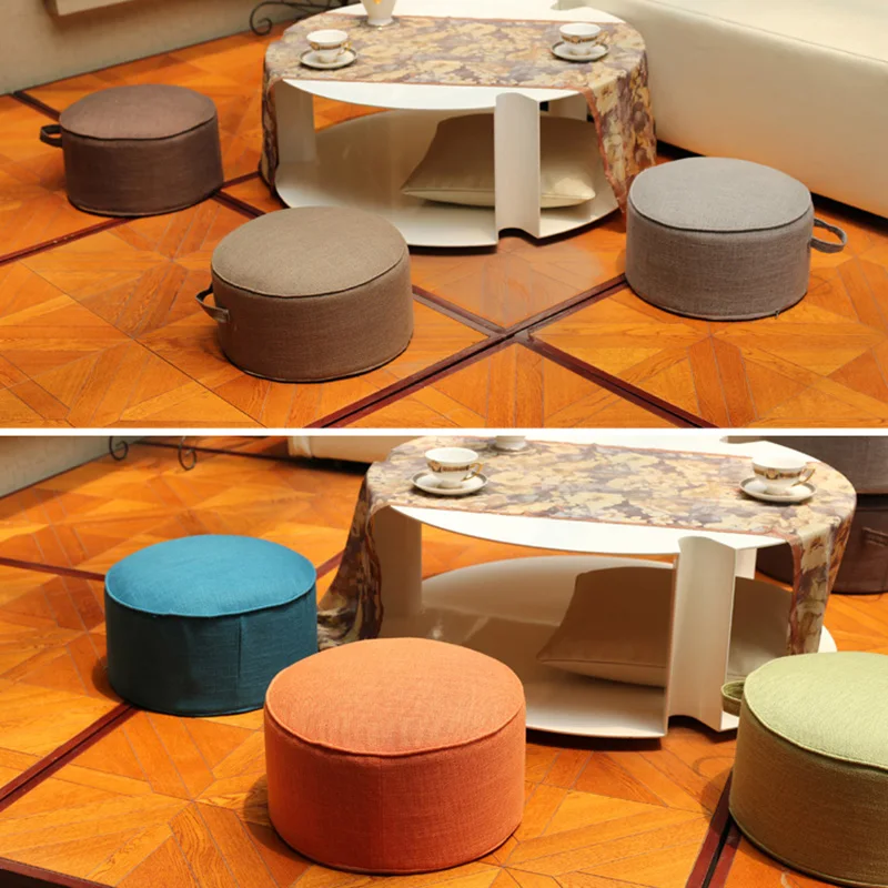 Round Floor Seat Cotton Linen Cushion Meditation Mat Removable Washable Cushion TT-best