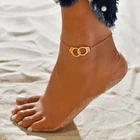 Винтажная пляжная ножной браслет для женщин богемные женские Сандалеты с перепонкой на лодыжке Лето браслет на украшения для ног