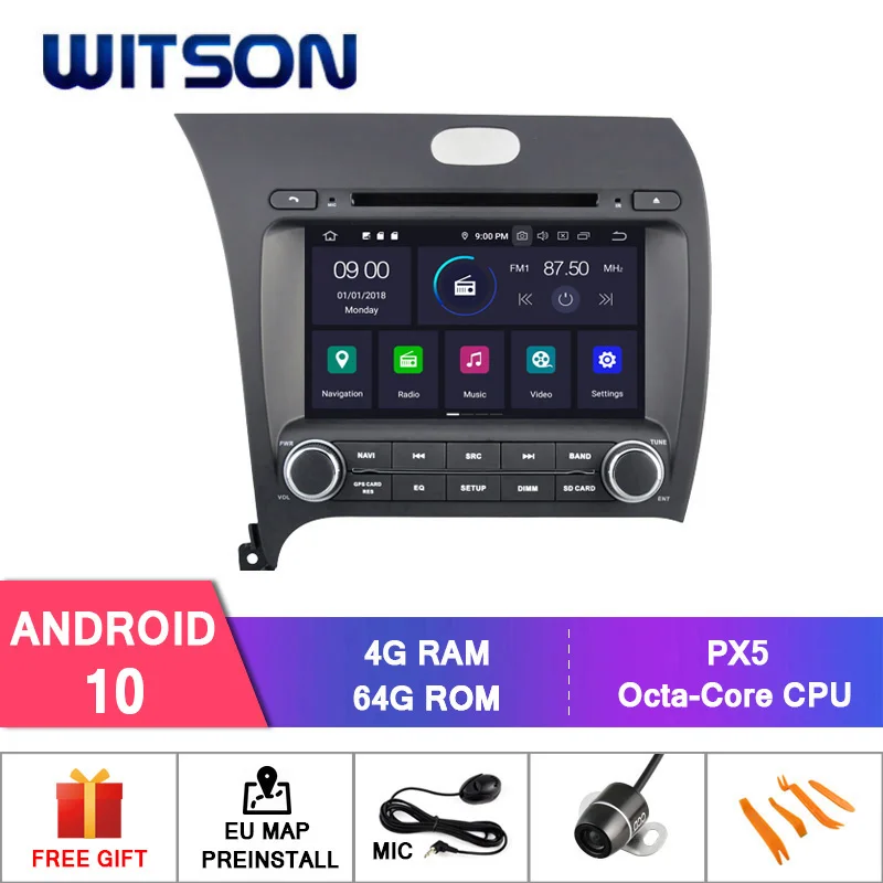 WITSON Android 10 0 IPS HD экран для KIA K3/FORTE/CERATO 2013 автомобильный DVD 4 Гб RAM + 64 FLASH 8 Octa Core DVR/WIFI DSP