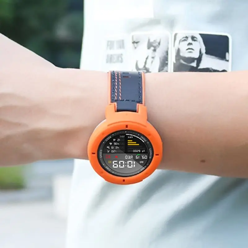 

Silicone Watchband Wrist Strap Bracelet Anti-Scratch Watch Protective Cover for Huami Amazfit Verge Smart Watch Accessories