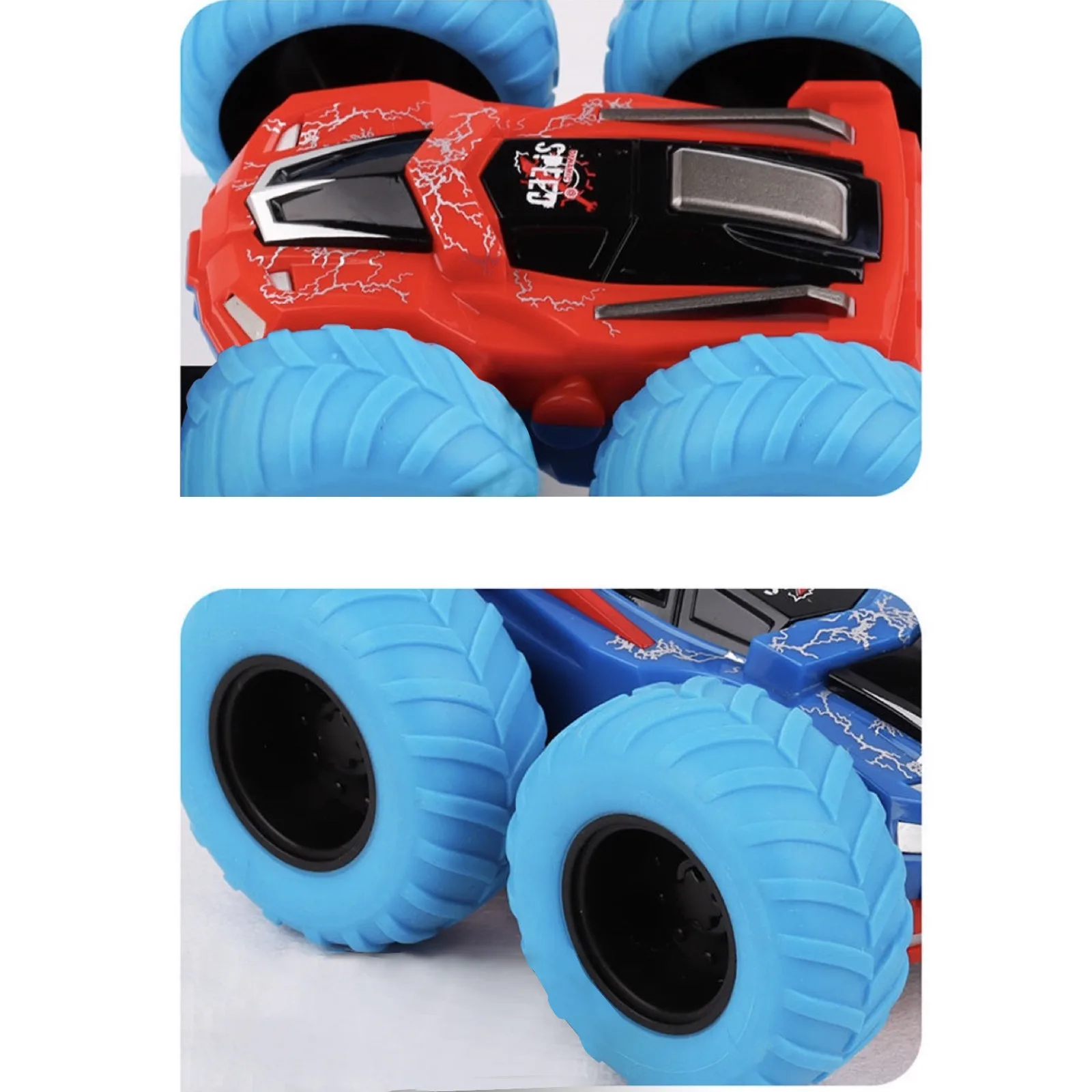 Pull Back Cars Toys Truck Double-sided Inertance Friction Powered Vehicles Gift Fall Vehicle Light Up Music For Children | Игрушки и