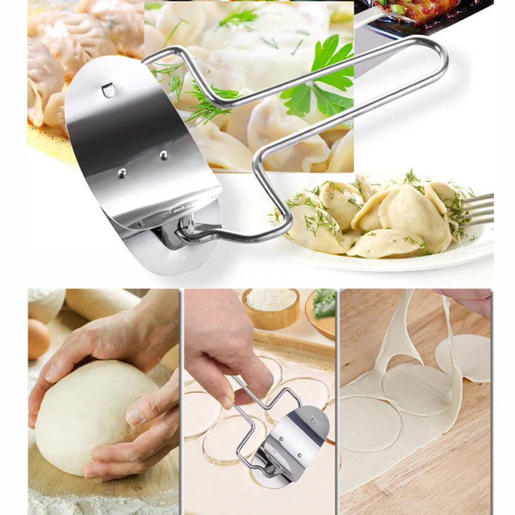 

Dough Presser Cutter+dumpling Pie Mould Maker Stainless Steel Dough Presser Cutter+dumpling Pie Mould Kitchen Pastry Tool #864