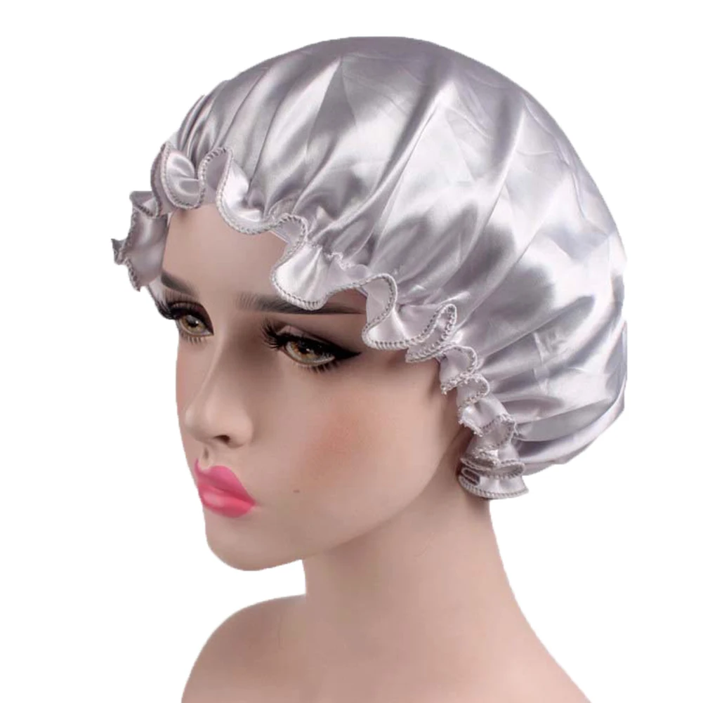 1PC Lady Night Sleep Hat Long Hair Care Chemo Cap Head Wrap Satin Shining Silky Soft Lace Bonnet Turban Headwrap New Style | Аксессуары