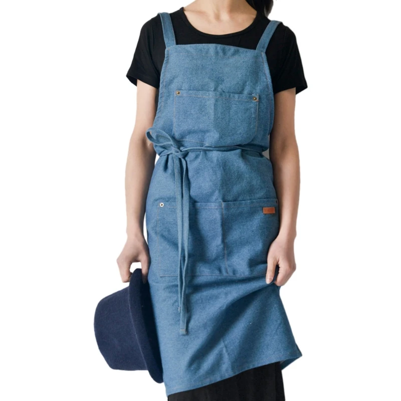

Fashion Denim Apron for Chef ,Kitchen Aprons for Cooking Baking Supplies