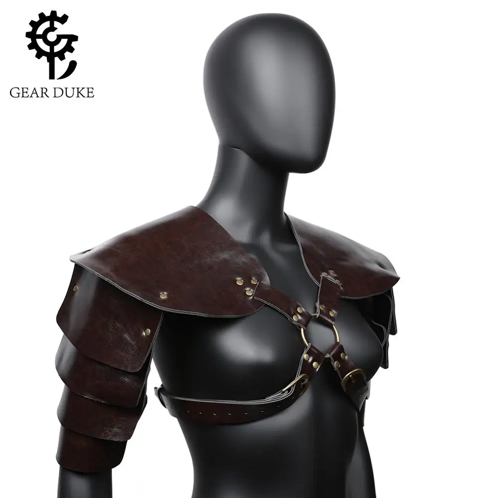 Gear Duke Мужская усиленная Броня в стиле стимпанк толстый узор искусственная кожа