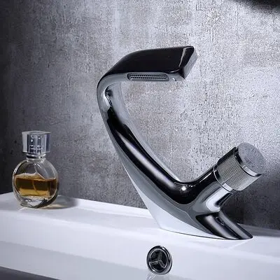 Бесплатная доставка Современный черный/хром Цвет Ванная Комната Раковина